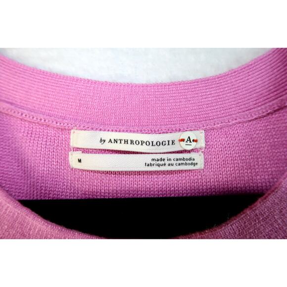 Anthropologie Annette Belted Knit Tank Medium Purple Tie Waist Tunic - Picture 4 of 5